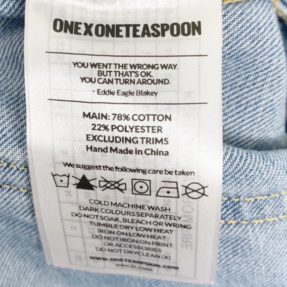 One Teaspoon Freebirds Jeans 26 Extreme Distressed Light Wash Skinny Ankle Jeans - Picture 6 of 6